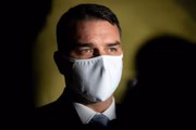 Senador Flávio Bolsonaro na CPI da Covid