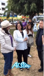 O trio conversou com moradores e comerciantes