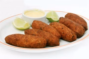 Bolinho de bacalhau: uma das poucas entradas da casa