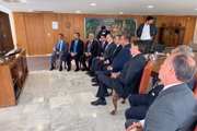 Ministros assistem ao discurso do presidente Jair Bolsonaro na ONU em 2020