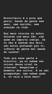 e outro para os haters