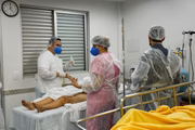 Internação de paciente com Covid em Goiânia