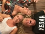 As três se reencontraram na casa de Angélica e Luciano Huck, no Rio de Janeiro