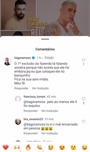 Bruno Tálamo detona Tiago Ramos: "Covarde e desequilibrado"