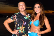 David Brazil e Nicole Bahls apresentam o Cruzeiro Colorido (Divulgação)