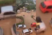 Pontos de alagamento por toda a cidade de Petrópolis